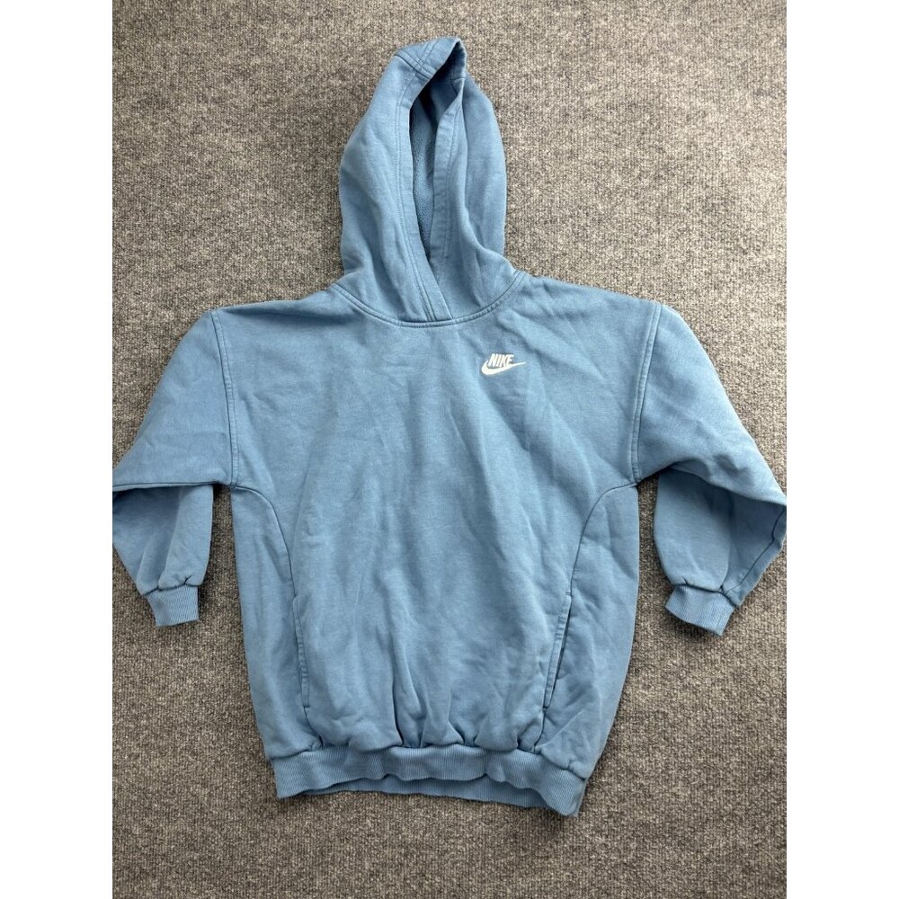 Nike Hoodie Womens Medium Cropped Fleece Pullover Swoosh Logo Sweatshirt